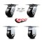 Service Caster 4 Inch Phenolic Caster Set with Roller Bearing 2 Swivel Lock and 2 Rigid SCC SCC-35S420-PHR-BSL-2-R-2 - alternate 7